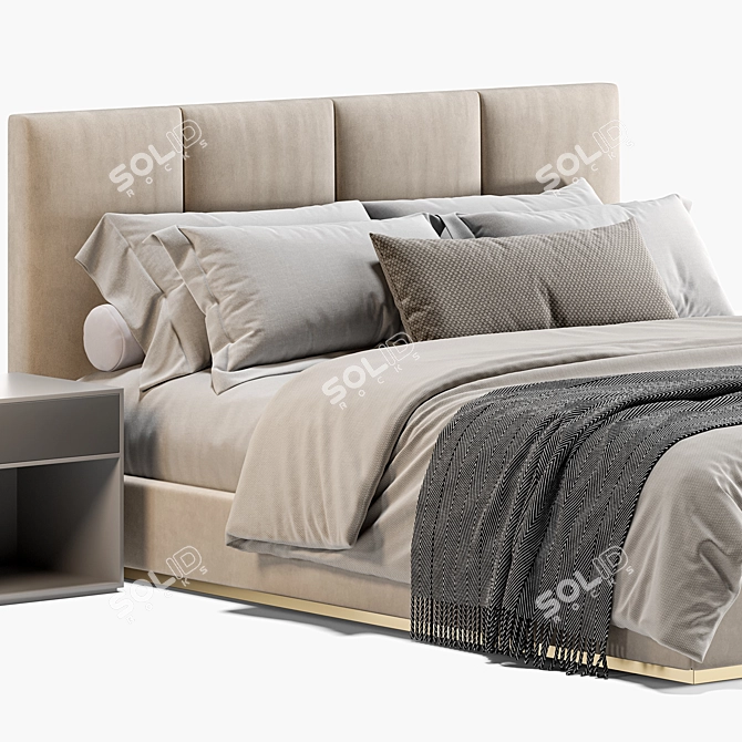 Fendi Casa Delano Bed 3D 3D model image 2