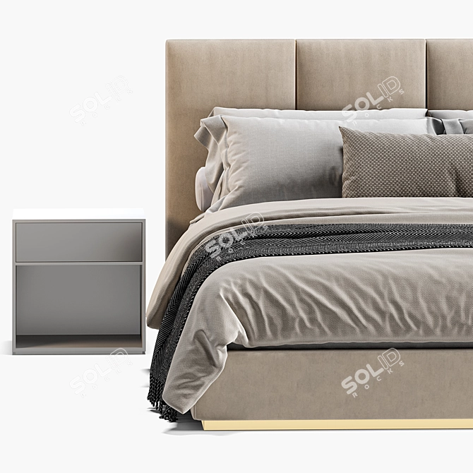 Fendi Casa Delano Bed 3D 3D model image 3