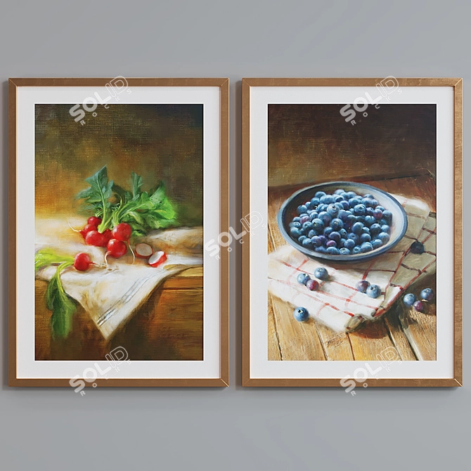 Modern Nature Picture Frame Set 3D model image 4