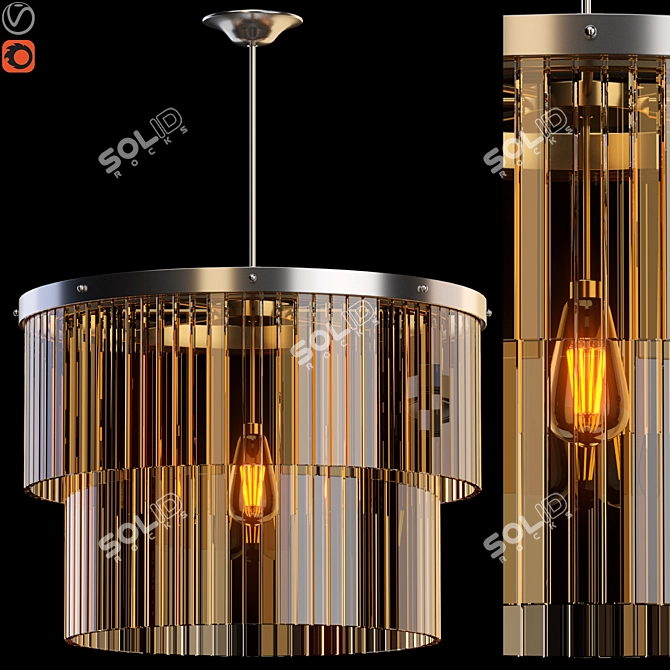 Modern Ceiling Lamp Fixture 3D model image 1