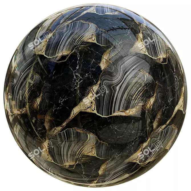 Marble Ceramic Tiles Texture Pack 3D model image 2