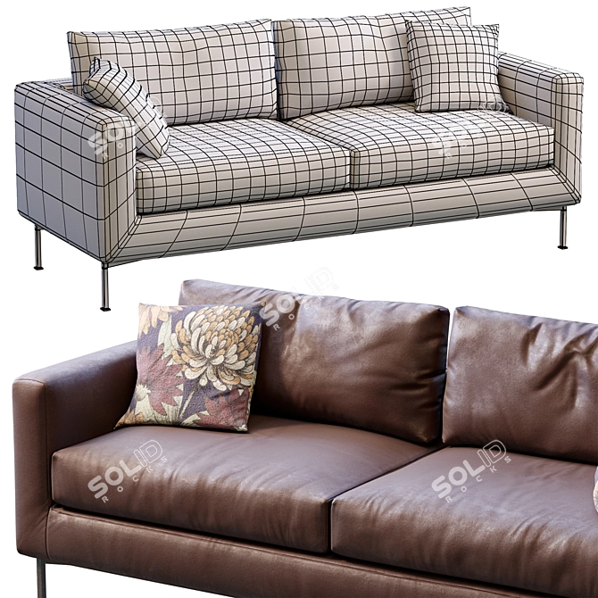 Livingdivani Leather Sofa Box 4K 3D model image 6