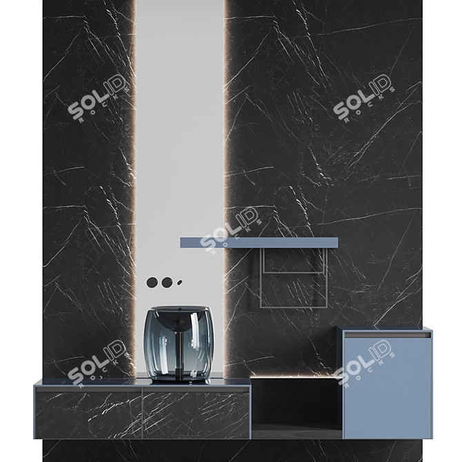 Glass Sink Vanity Set: Tosca + Cea Opus 3D model image 2