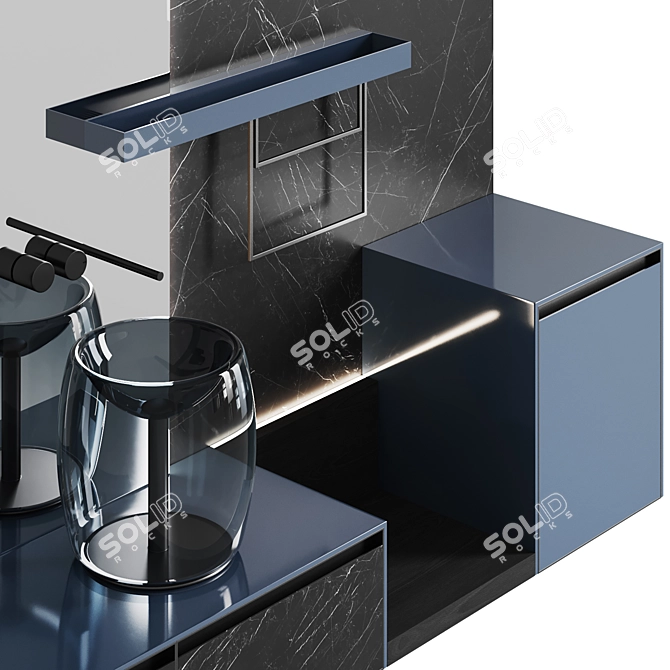 Glass Sink Vanity Set: Tosca + Cea Opus 3D model image 4