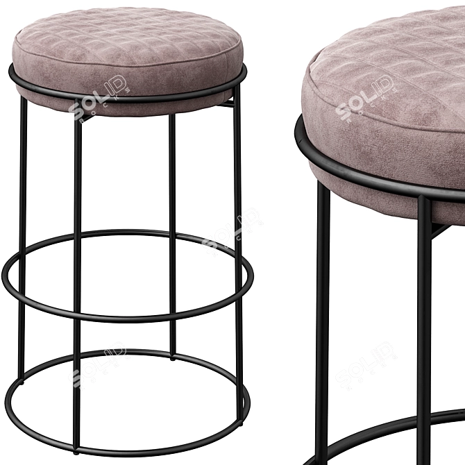 Modern Bar Stool Atollo 3D model image 2