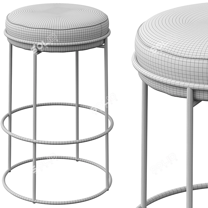 Modern Bar Stool Atollo 3D model image 4