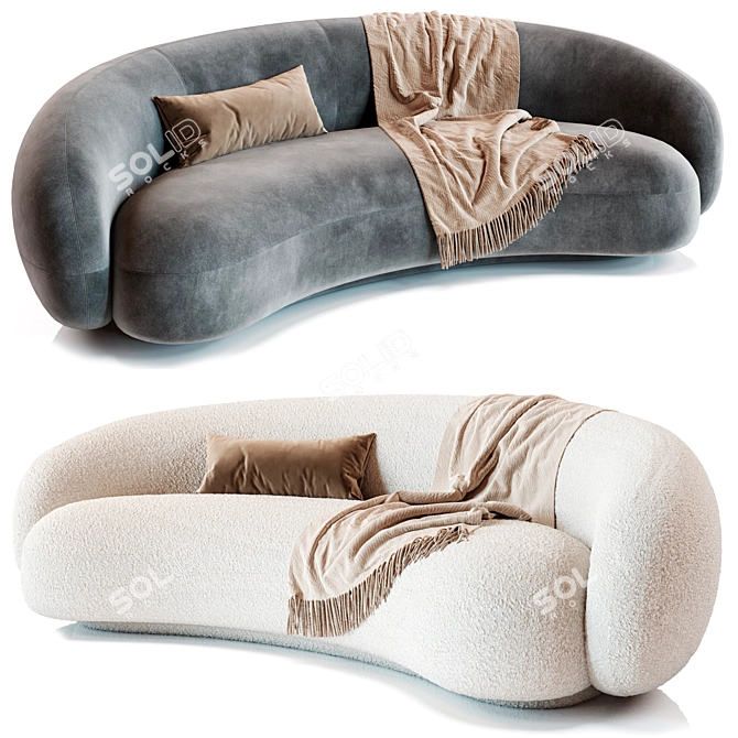 Elegant and Comfortable Julep Sofa 3D model image 2