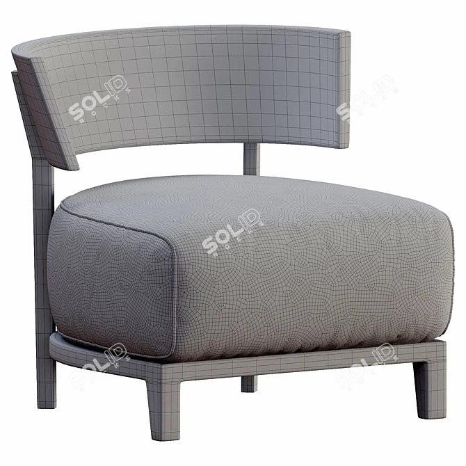 Sleek Flexform Thomas Chair 3D model image 6