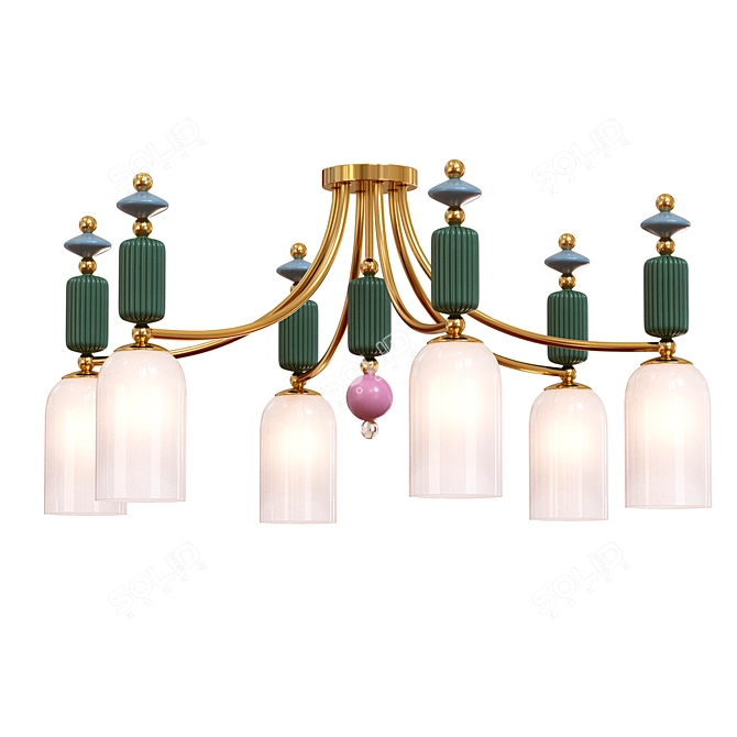 Elegant Odeon Light Candy Fixture 3D model image 2