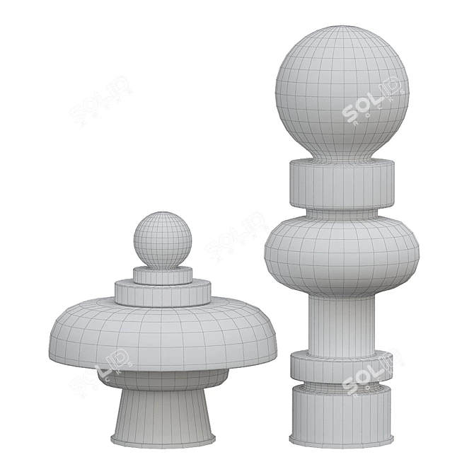 Elegant Bobo Piccoli Glass Vase 3D model image 2