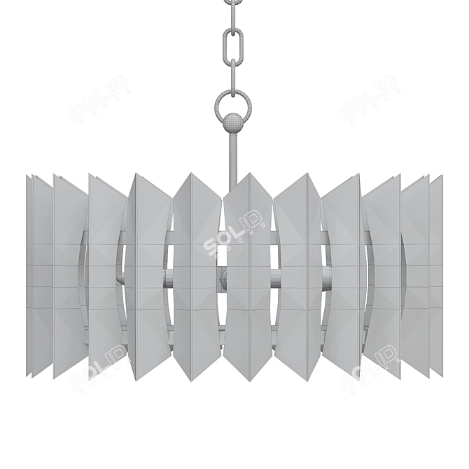 Elegant Quill Chandelier Light Fixture 3D model image 2