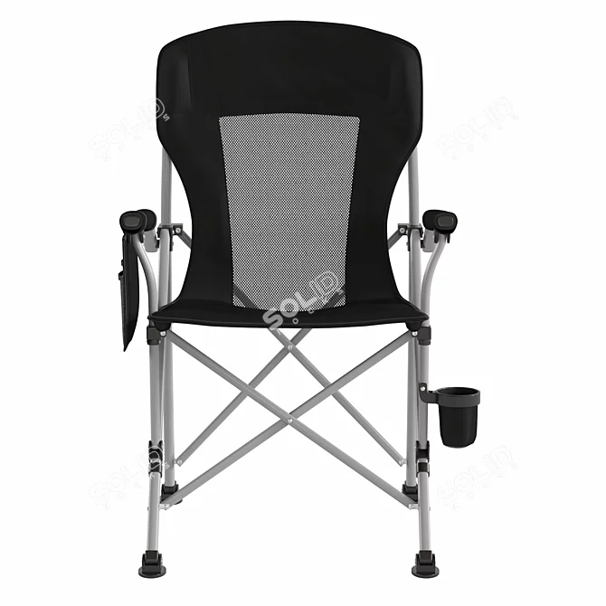 Folding Camping Chair with Adjustable Materials 3D model image 3