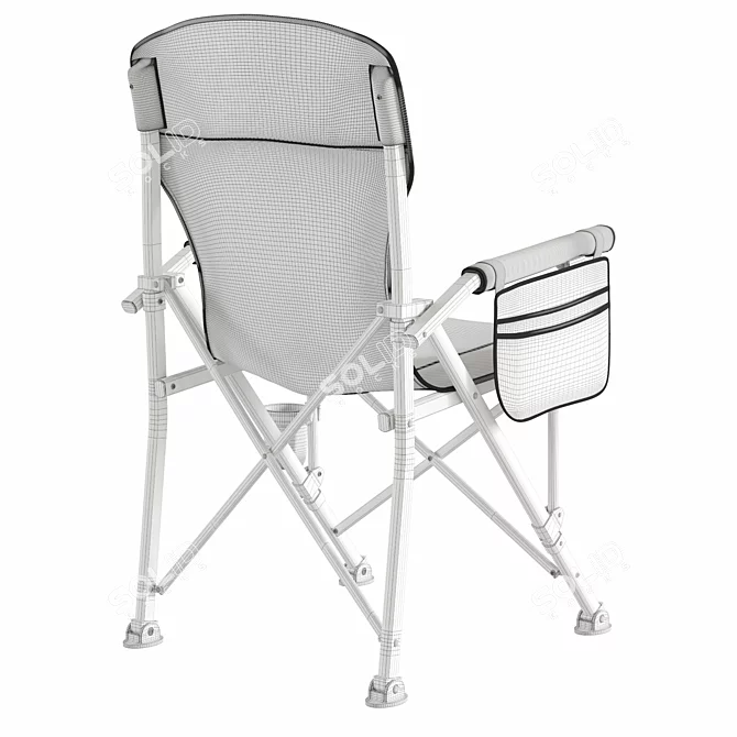Folding Camping Chair with Adjustable Materials 3D model image 7