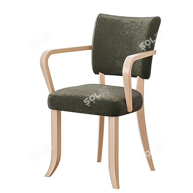 Modern Boundary Carver Chair 3D model image 1