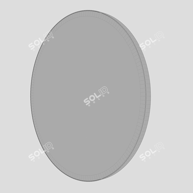 Airon Gold Round Brass Mirror 3D model image 4