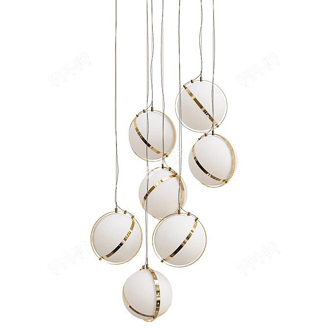 Elegant BARONCELLI Pendant Light 3D model image 1