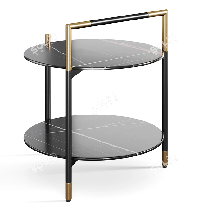 Modern Coffee Table CARTER Set 3D model image 3