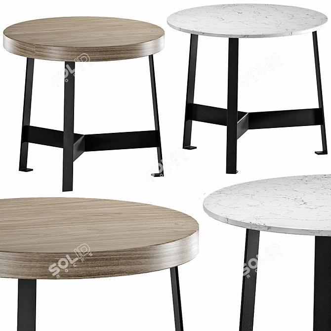 Kanaha Round Table Set 3D model image 1