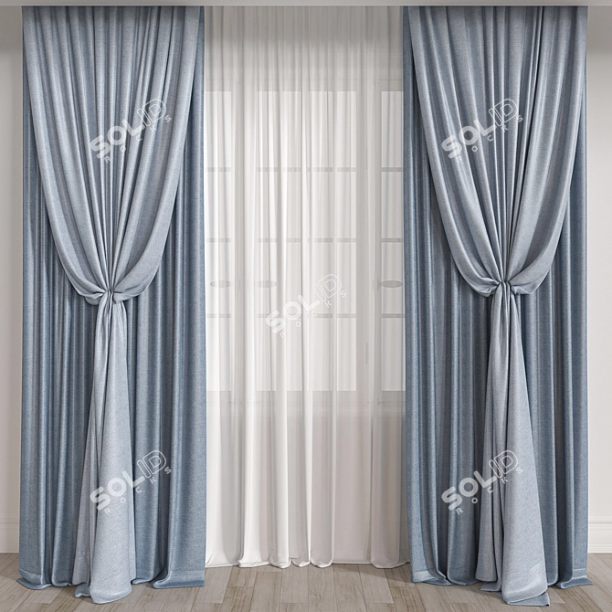 Vray Corona Curtain 3D Model 3D model image 1