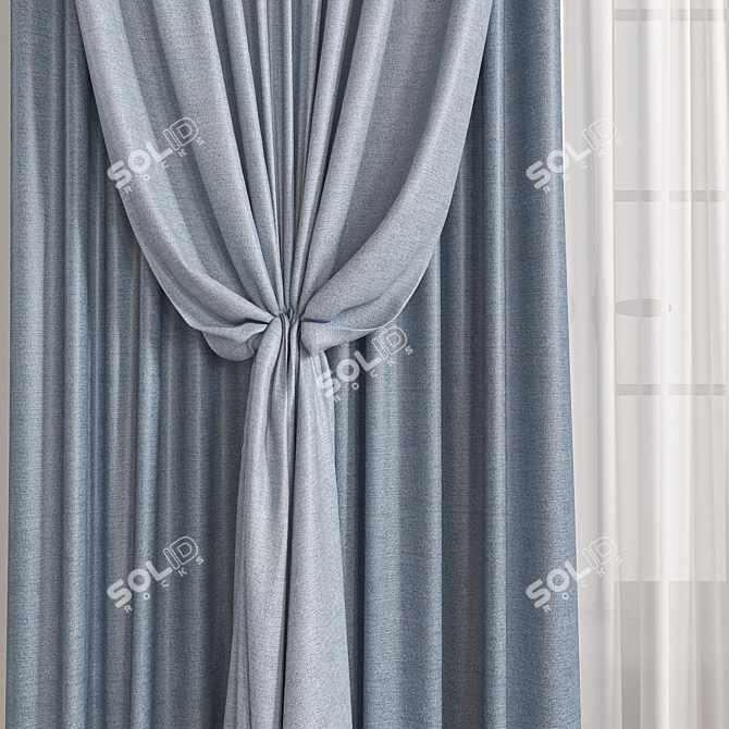 Vray Corona Curtain 3D Model 3D model image 2