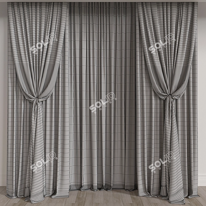 Vray Corona Curtain 3D Model 3D model image 3