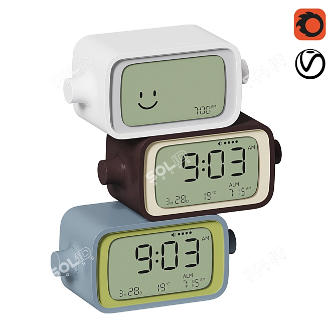 Lexon Dreamtime Alarm Clock 3D Model 3D model image 1