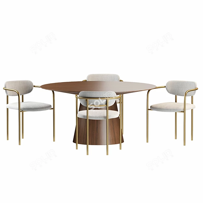 Modern Dining Set by Stylemeghd 3D model image 3