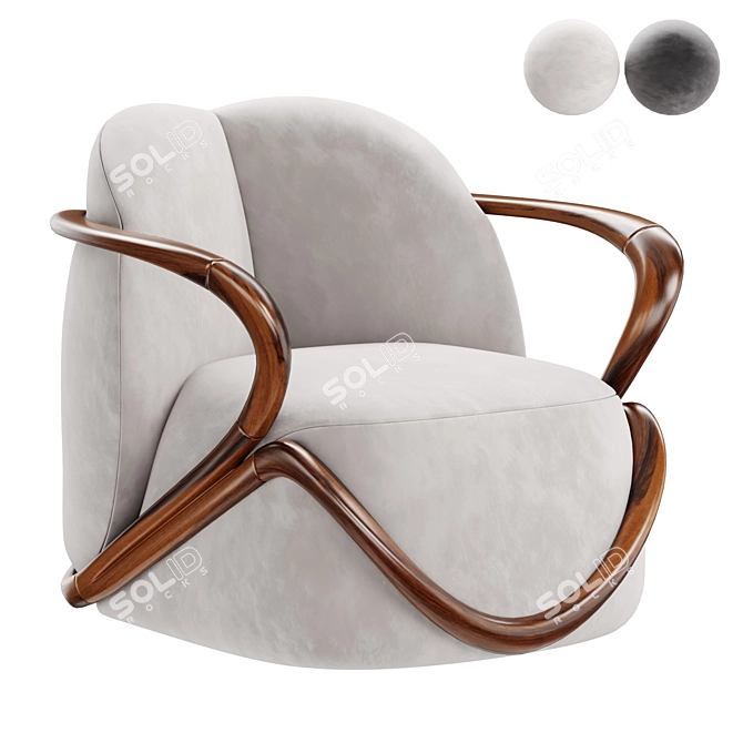 Giorgetti Hug Armchair 3D Model 3D model image 1