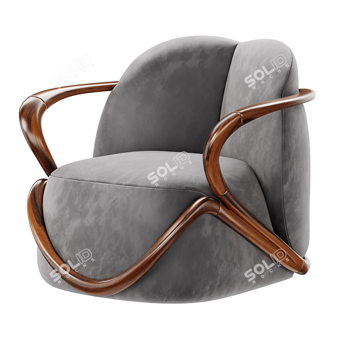 Giorgetti Hug Armchair 3D Model 3D model image 2