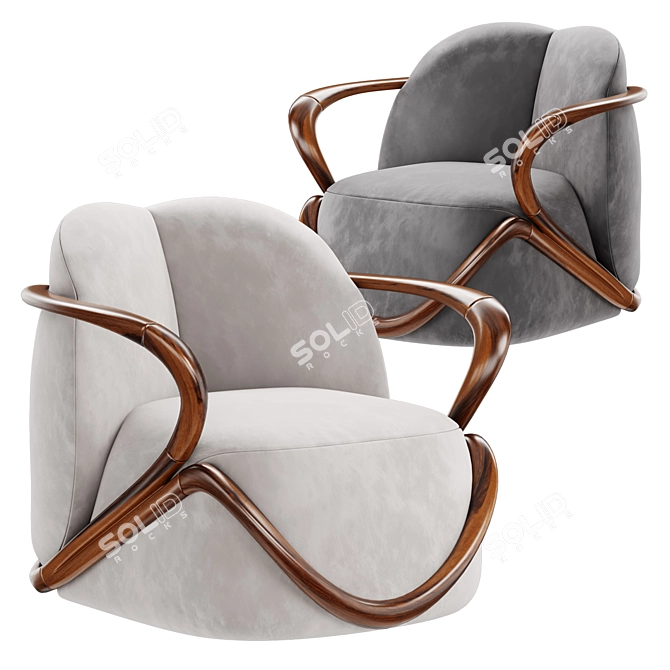Giorgetti Hug Armchair 3D Model 3D model image 3