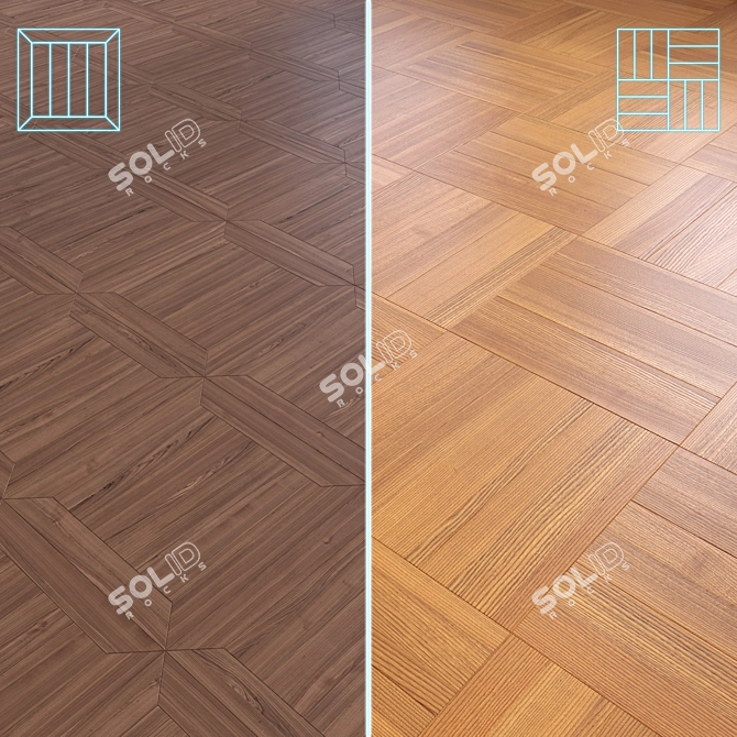 High-Quality 3D Wood Floor Model 3D model image 1