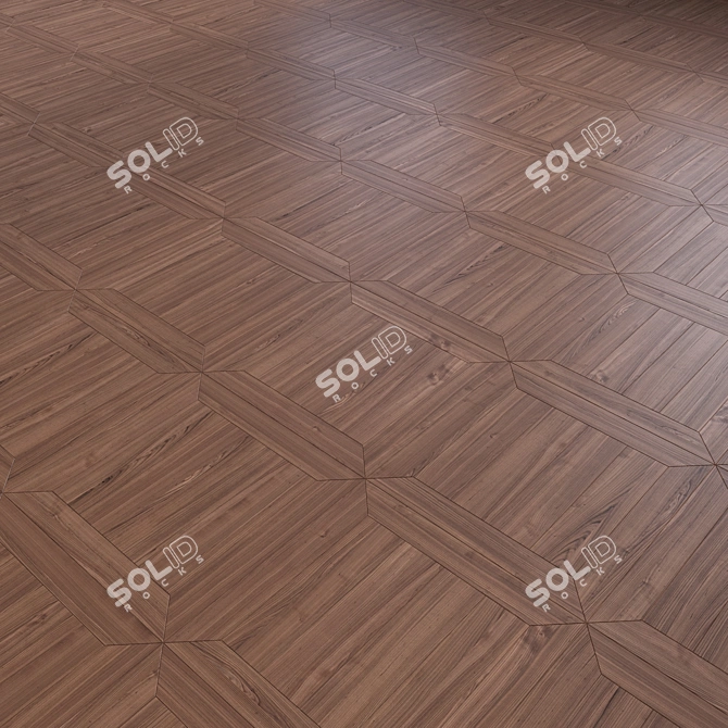 High-Quality 3D Wood Floor Model 3D model image 2