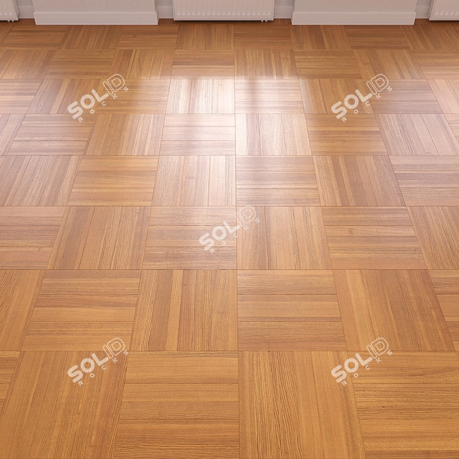 High-Quality 3D Wood Floor Model 3D model image 3