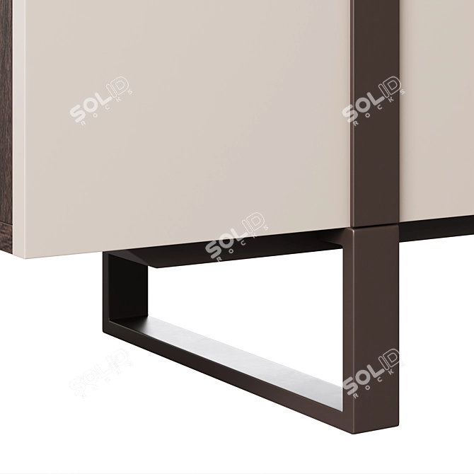 Elegant Grey TV Stand, Spacious 3D model image 3