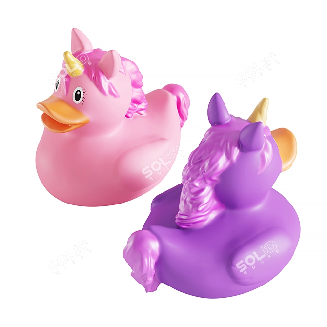 Unicorn Rubber Duck Collection 3D model image 4