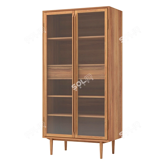 Bruni High Buffet with Glass Panes 3D model image 2