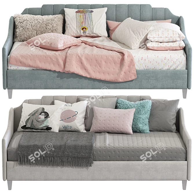 Convertible Sofa Bed Jolena 243 3D model image 2