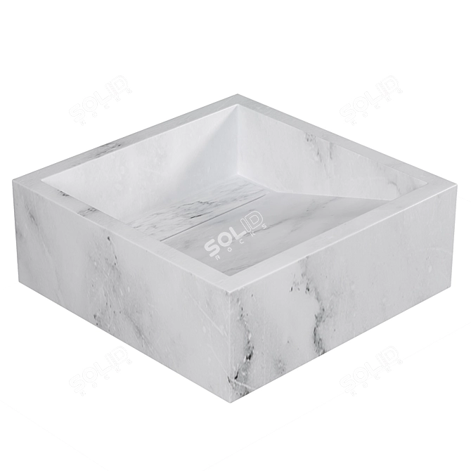 Sleek Laminated Washbasin: Keen Styling 3D model image 1
