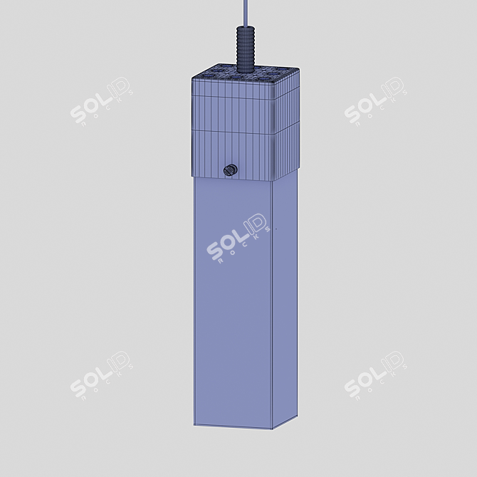 Modern Chrome LED Pendant Light 3D model image 2