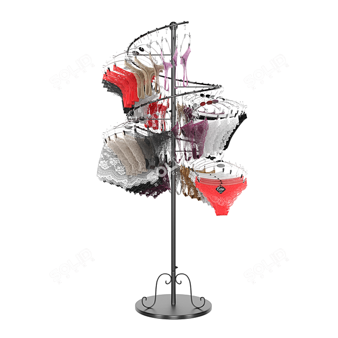 Lingerie Hanging Display Stand 3D model image 1