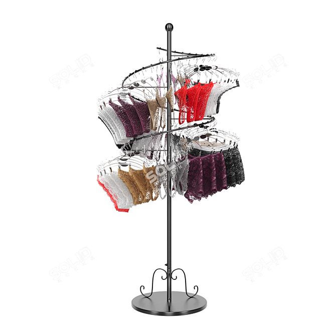 Lingerie Hanging Display Stand 3D model image 3