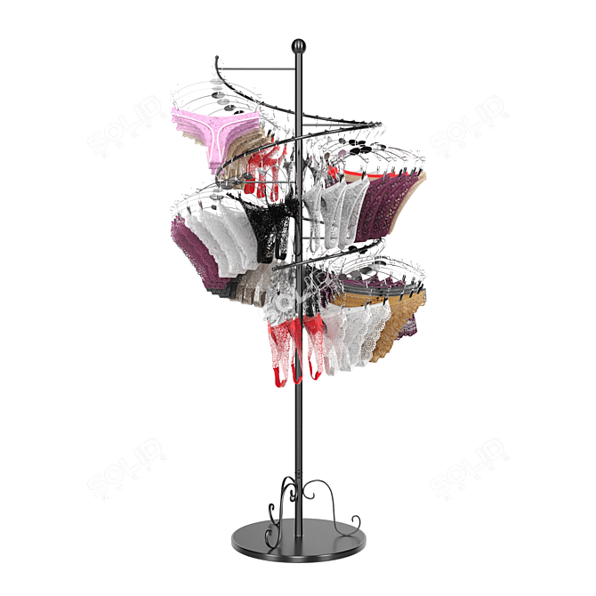 Lingerie Hanging Display Stand 3D model image 4