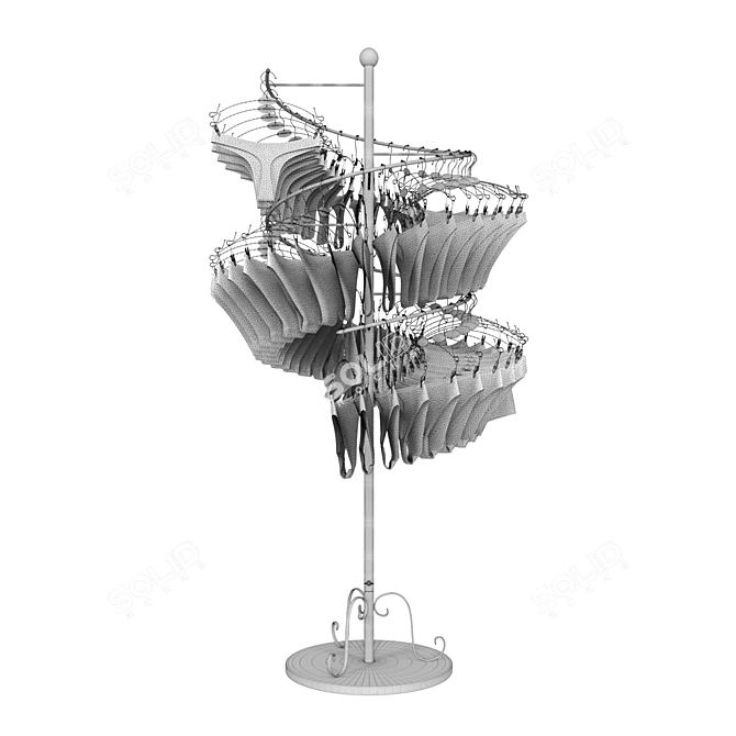 Lingerie Hanging Display Stand 3D model image 5