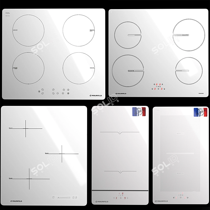 Maunfeld Cooktop Set Variety 3D model image 13