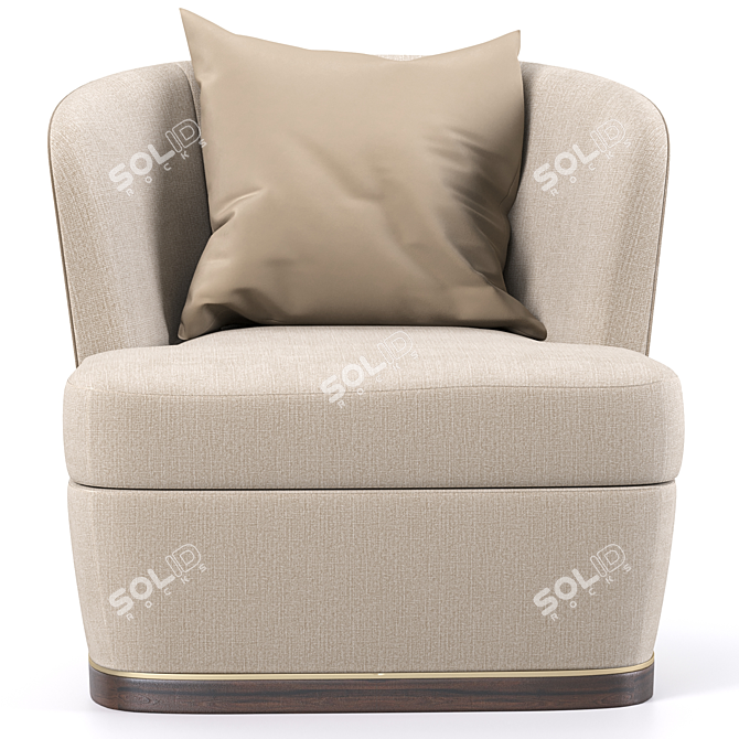 Elegant Aster Armchair Set 3D model image 4