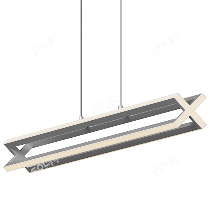 Modern LED Linear Suspension Light 3D model image 3
