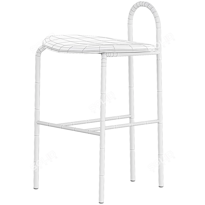 Elegant Michelle SP01 Accent Table 3D model image 4