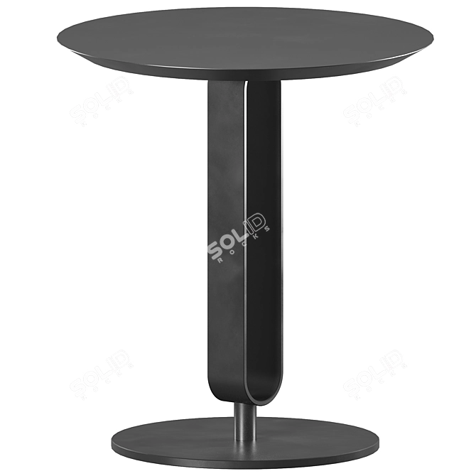 Modern Round Side Table 45cm 3D model image 3