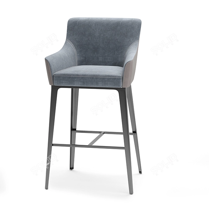 Sleek Dunbar Barstool Design 3D model image 4