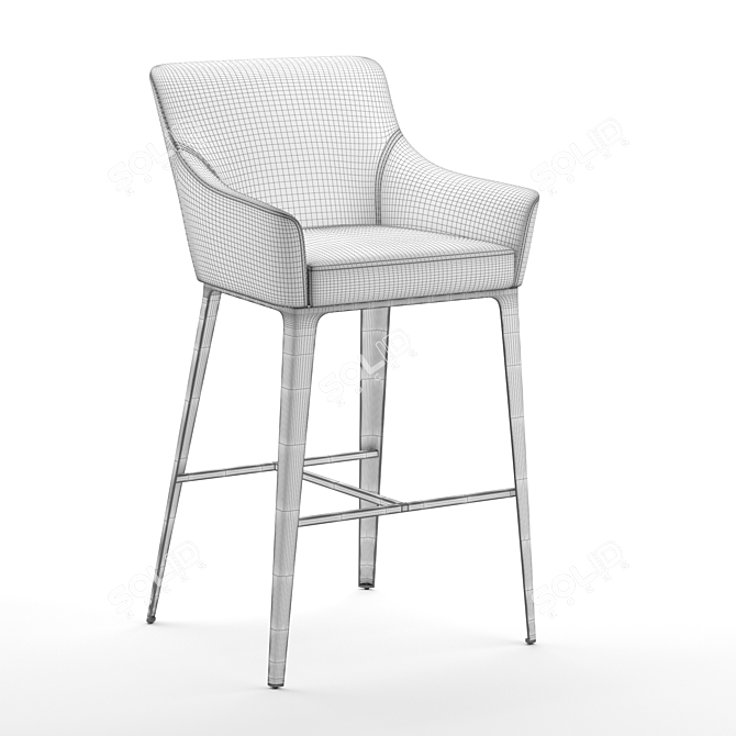 Sleek Dunbar Barstool Design 3D model image 6